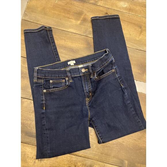 J Crew Dark Wash Skinny Jeans Size 28 - Picture 1 of 5